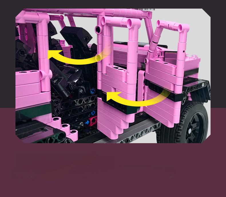 1:8 Pink Mercedes-Benz G800 4×4 Squared Brabus  (2687+PCS)