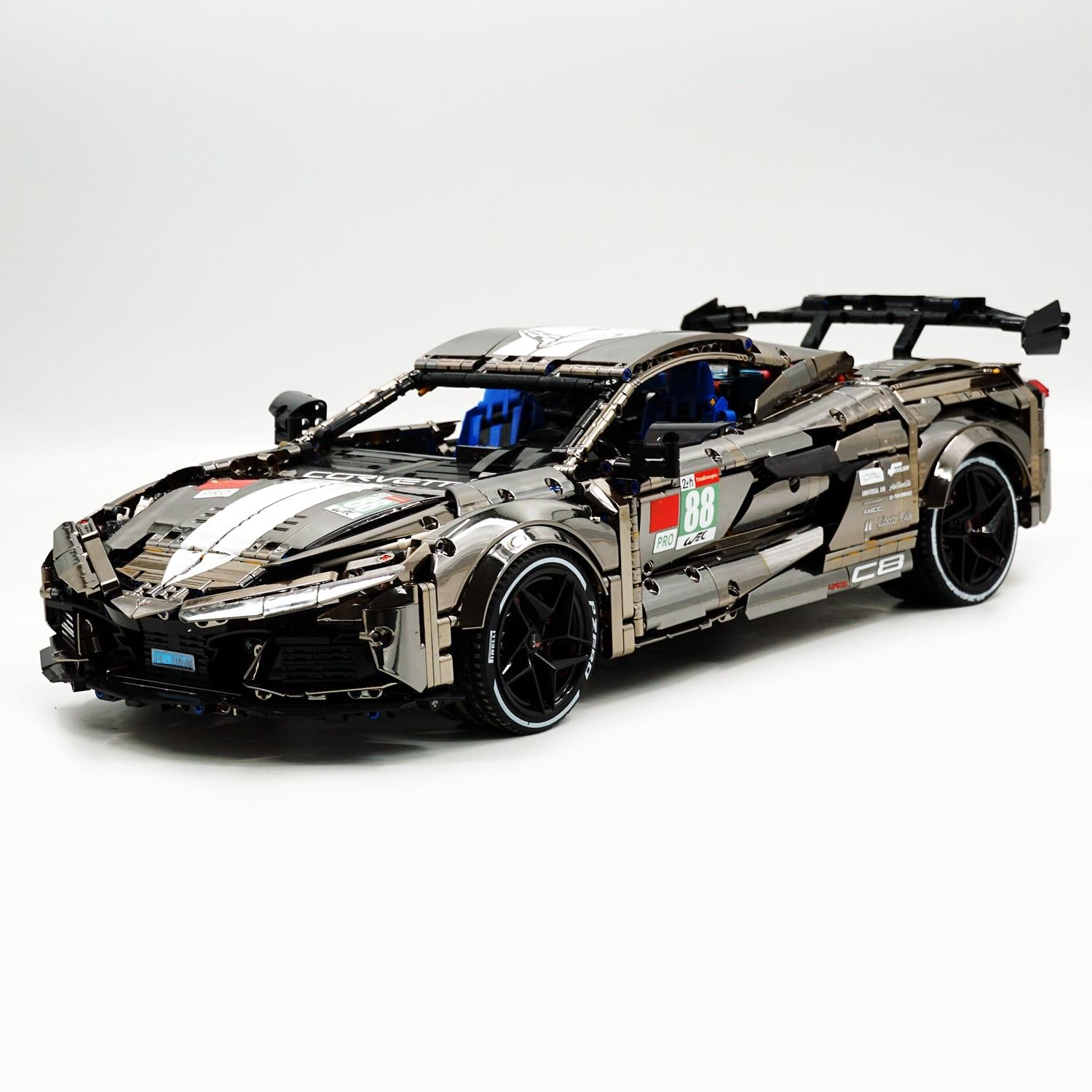 1: 8 Corvette C8 Supercar Building Sets, Mirror electroplating Customized Edition (3788 Pcs)