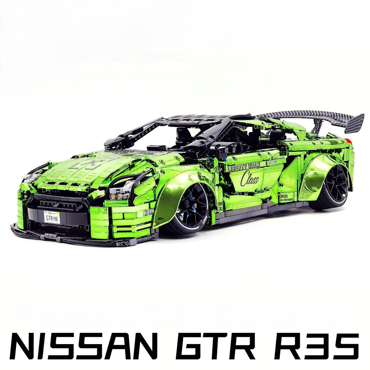 1: 8 NISSAN GTR R35, Customized Turquoise Electroplating Appearance (4098Pcs)