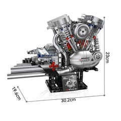Motorised Harley Motorcycle V2 Engine(867pcs)