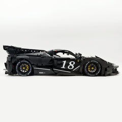 1: 8 LaFerrari FXXK EVO Custom Modified, Matte Black Paint, Oversized Rear Wing (4739 Pcs)