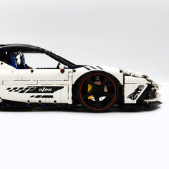 1:8 Ferrari SF90XX White Goddess, The Ultimate Supercar, More Than 12 Features Restored(4100 Pcs)