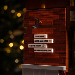 American Café Street Scene with LED Lighting | Premium Modular Building (1905 PCS)