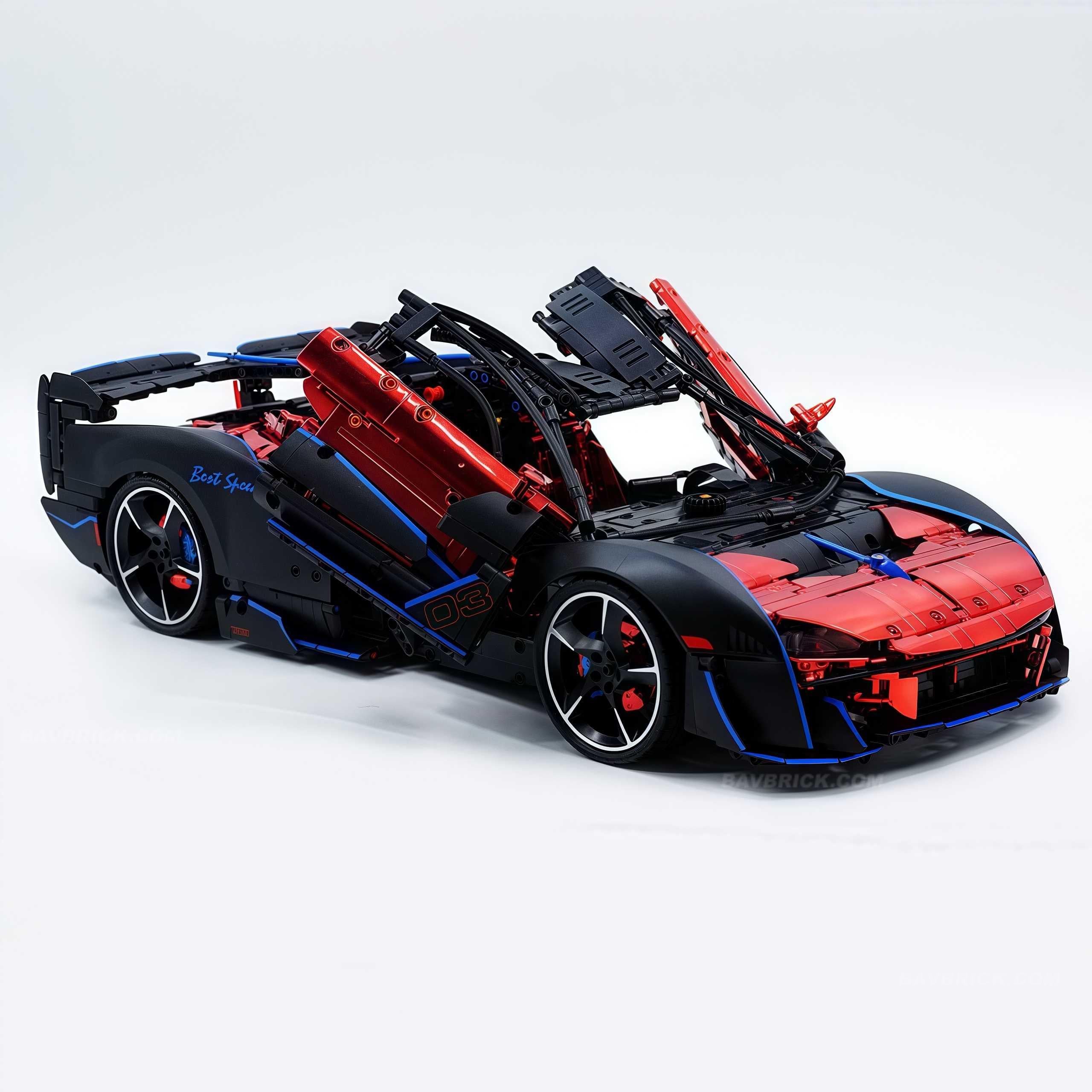 1: 8 Mclaren Sabre Supercar, Aerodynamic Brilliance, Mirror Customized Edition (3862 PCS)