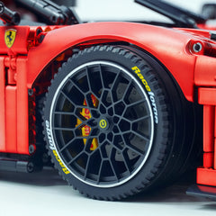 1:8 The Ultimate FERRARI F80 | Electroplated Red Custom Edition | Remote Controlled V6 Prancing Horse Hypercar (3998pcs)