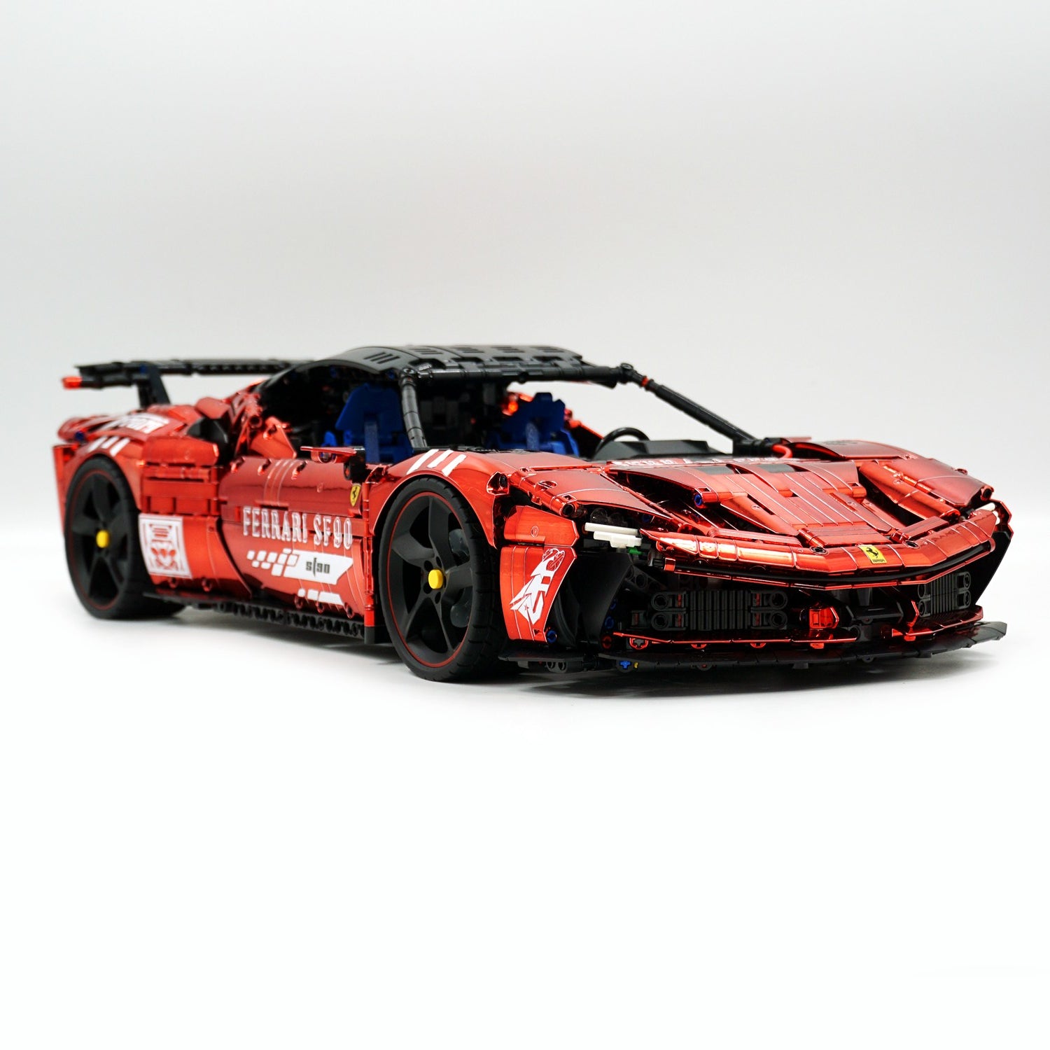 1:8 Ferrari SF90XX Red Plating Limited Color, The Ultimate Supercar, More Than 12 Features Restored(4100 Pcs)