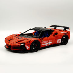1:8 Ferrari SF90XX Classic Red, The Ultimate Supercar, More Than 12 Features Restored(4100 Pcs)