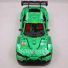 1: 8 BMW M4 GT3 Building Set, Fully Detailed Simulation, Isle of Man Green Custom Edition (4556Pcs)