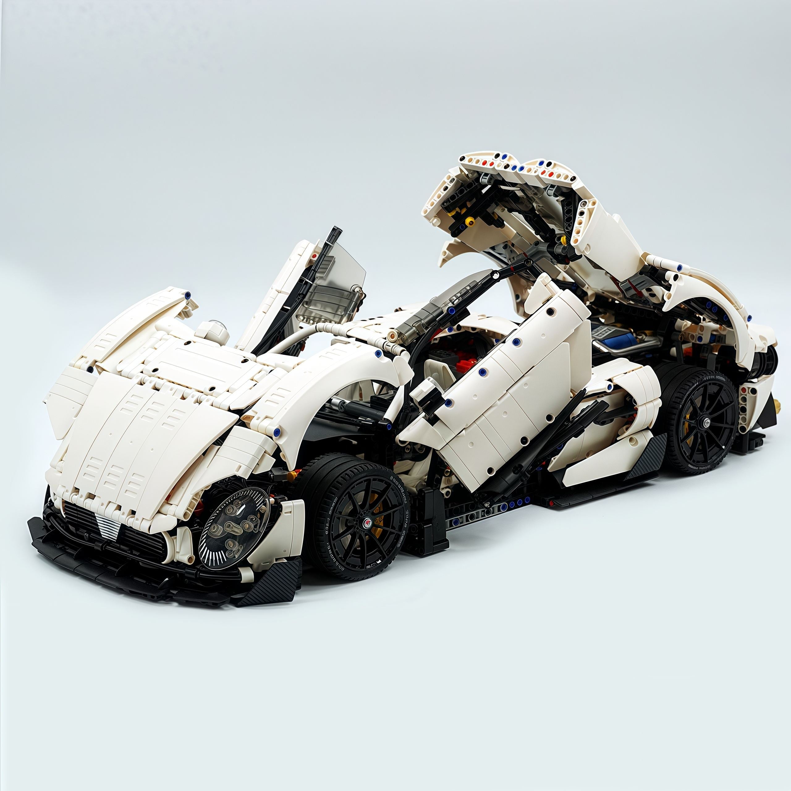 1: 8 Alfa Romeo 33 Stradale Supercar, White Goddess Customized Version (3861 Pcs)