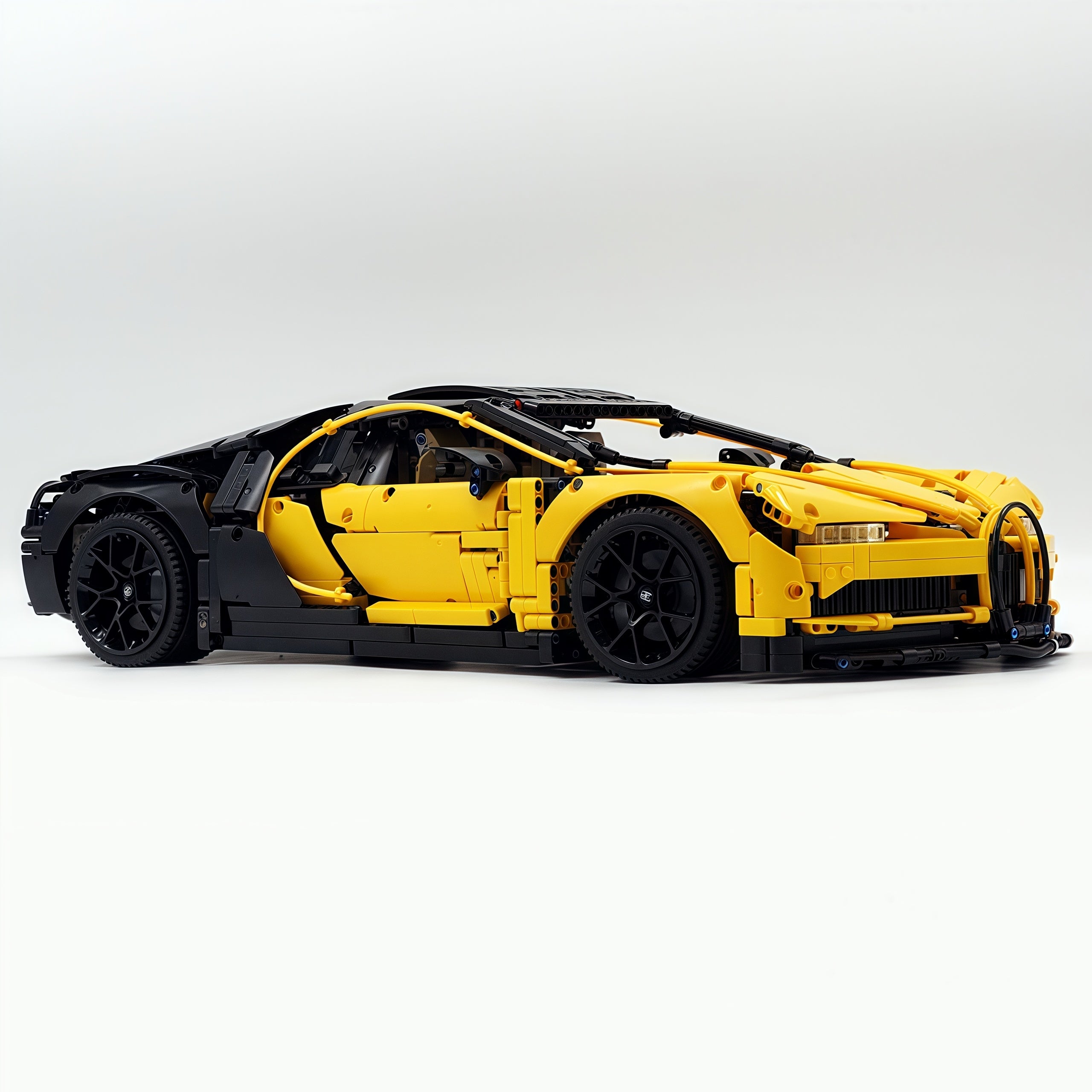 1: 8 Bugatti Chiron, Custom Modified Yellow+Black Edition (4031PCS)