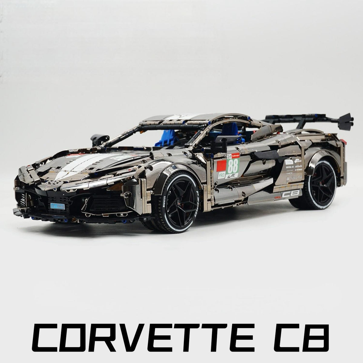 1: 8 Corvette C8 Supercar Building Sets, Mirror electroplating Customized Edition (3788 Pcs)