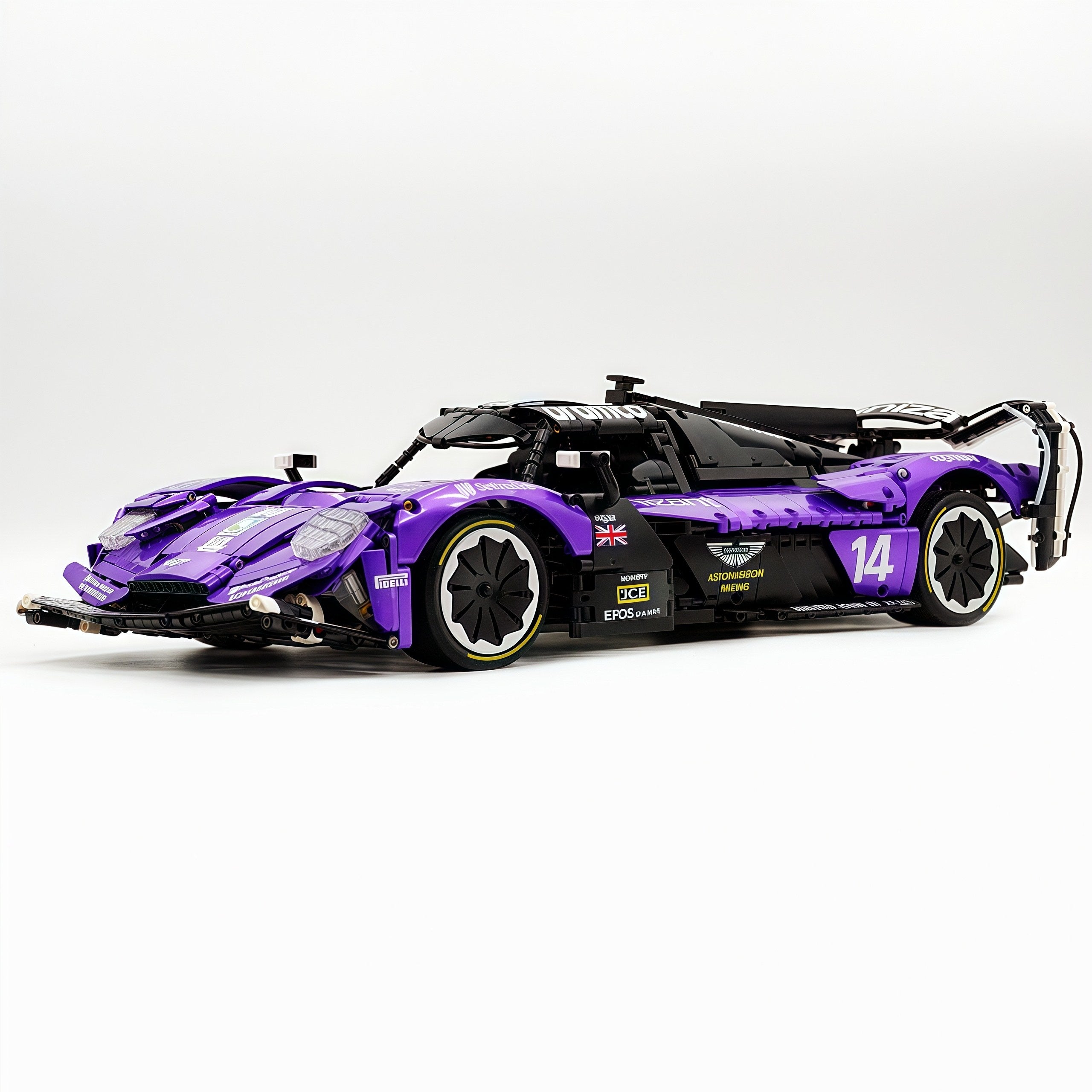1: 8 Aston Martin Valkyrie Hypercar, Electroplated Purple Customized Version(3869 Pcs)