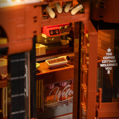 American Café Street Scene with LED Lighting | Premium Modular Building (1905 PCS)