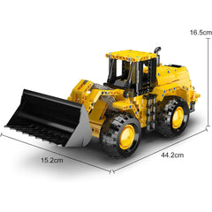 Bulldozer with Movable Front Loading Arm and Liftable Bucket | Heavy Construction Loader(910pcs)