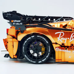 1: 8 LaFerrari FXXK EVO Custom Modified, Orange Gold Color Enamel Paint, Oversized Rear Wing (4739 Pcs)