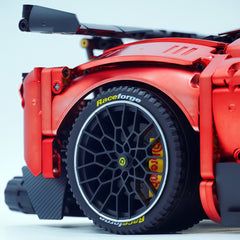 1:8 The Ultimate FERRARI F80 | Electroplated Red Custom Edition | Remote Controlled V6 Prancing Horse Hypercar (3998pcs)