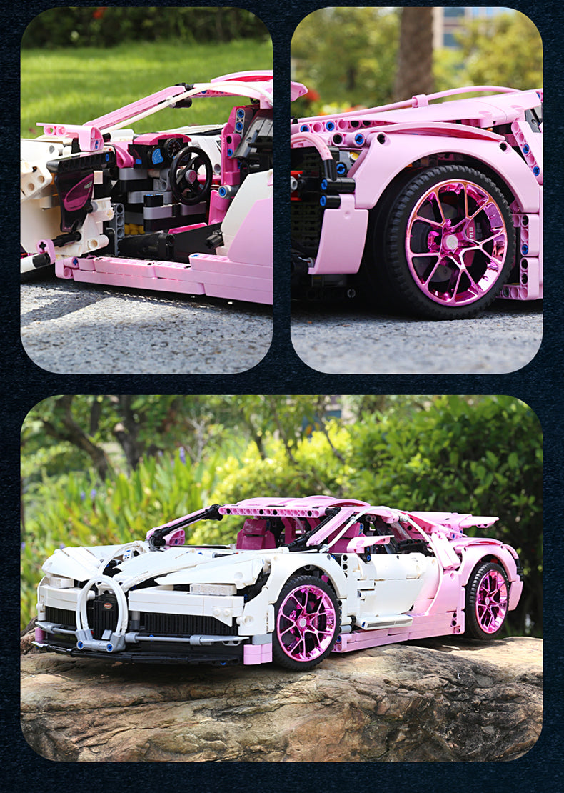 1: 8 Pink Bugatti Veyron Collector's Edition (4031 Pcs) - BAV BRICK