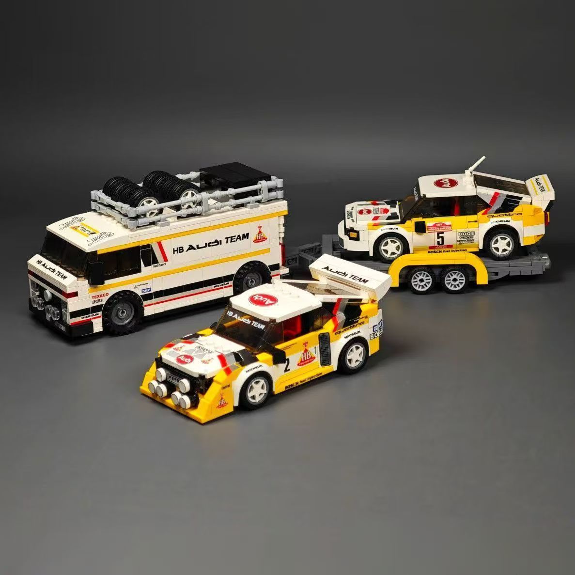 Officially Licensed HB Audi WRC Team – 3-in-1 Rally Legends Set (1362 PCS)