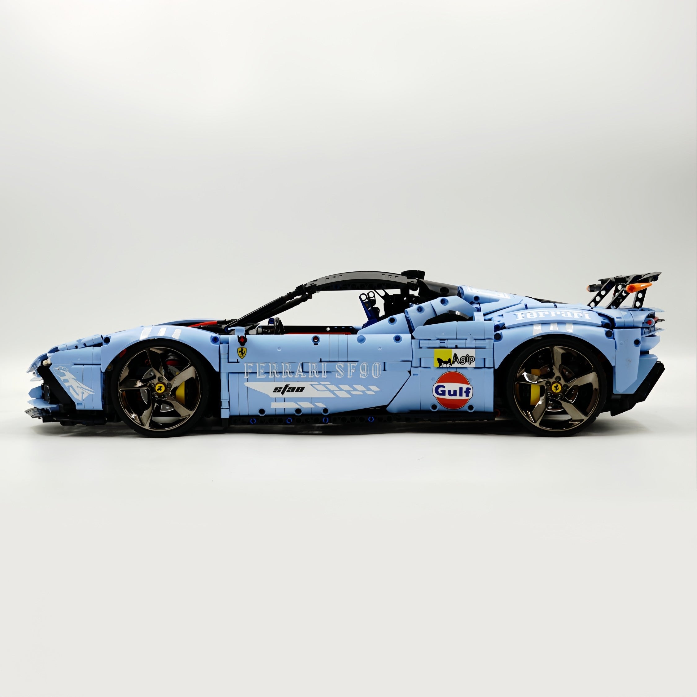 1:8 Ferrari SF90XX White Goddess, The Ultimate Supercar, More Than 12 Features Restored(4100 Pcs)