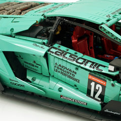 1:8 Lamborghini Aventador SVJ LBWK | Baked Enamel Mint Green Limited Bull Widebody Supercar (4990+ PCS)