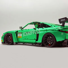 1: 8 BMW M4 GT3 Building Set, Fully Detailed Simulation, Isle of Man Green Custom Edition (4556Pcs)