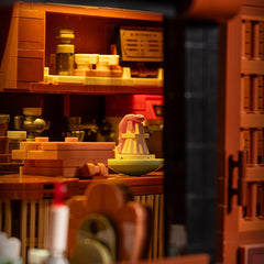 American Café Street Scene with LED Lighting | Premium Modular Building (1905 PCS)