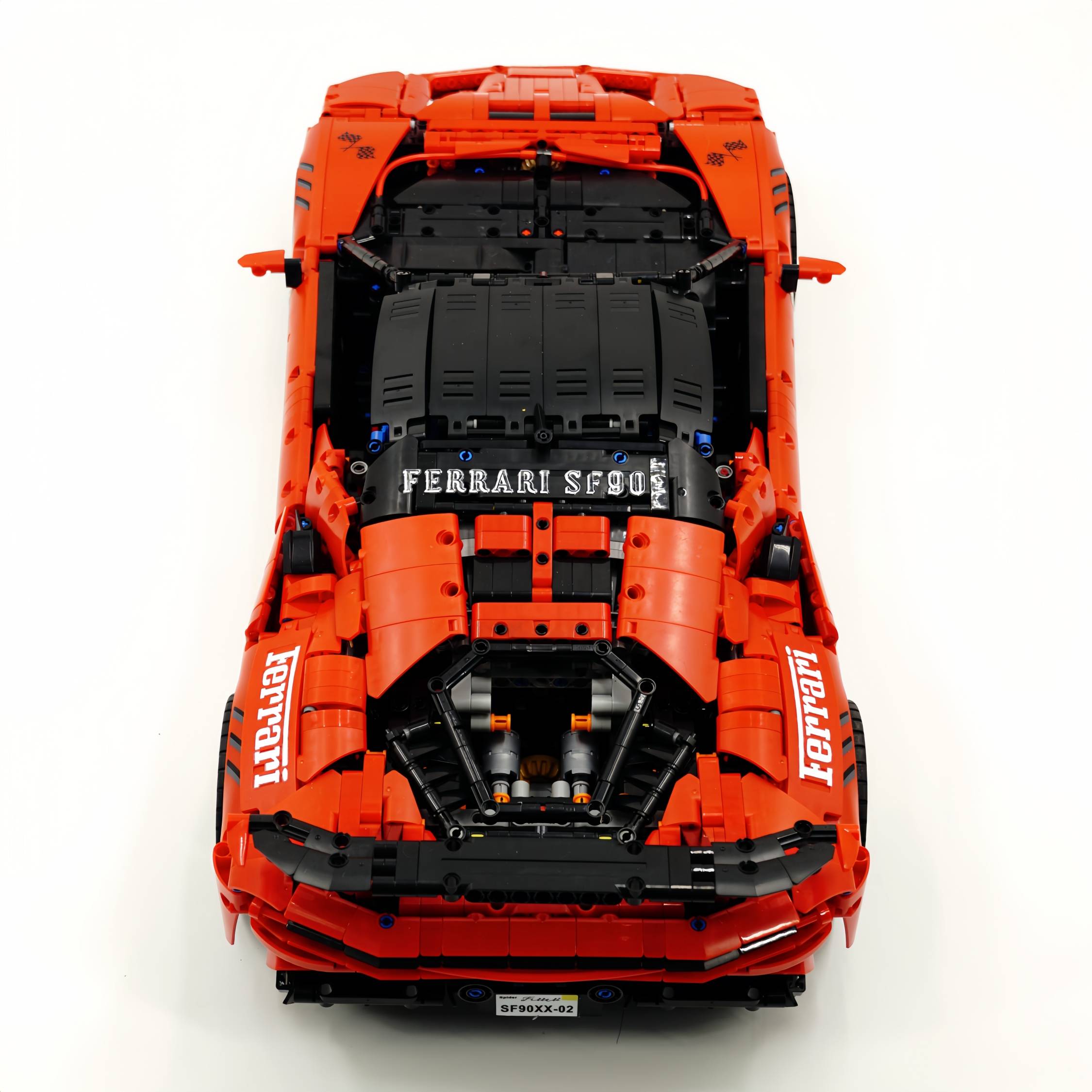 1:8 Ferrari SF90XX Classic Red, The Ultimate Supercar, More Than 12 Features Restored(4100 Pcs)