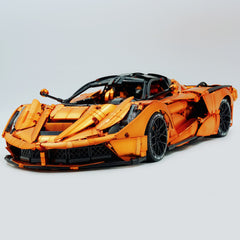 1: 8 LaFerrari Supercar, Customized Orange Gold Edition, Fully Detailed Simulation, The Ultimate Collectible, None-Remote Controlled (4739Pcs)