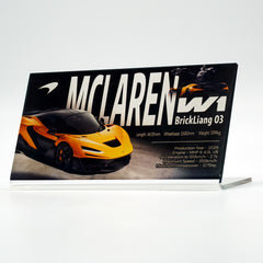 Suitable for Posche McLaren Supercar Series Display Acrylic Nameplate