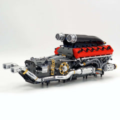 Motorized Large Ferrari SP3 V12 Engine | 12-Cylinder Prancing Horse Engine Package (2155 PCS)