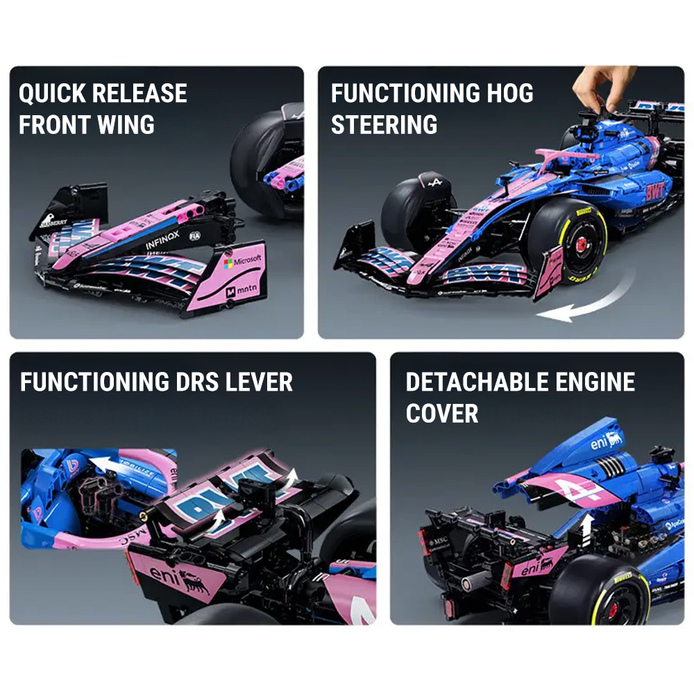 1:8 BWT Alpine Formula One Team Car | Official Licensed Grand Prix Machine | 2172 PCS - BAV BRICK