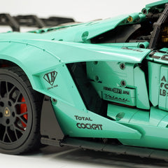 1:8 Lamborghini Aventador SVJ LBWK | Baked Enamel Mint Green Limited Bull Widebody Supercar (4990+ PCS)