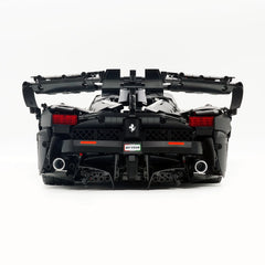 1: 8 LaFerrari FXXK EVO Custom Modified, Matte Black Paint, Oversized Rear Wing (4739 Pcs)