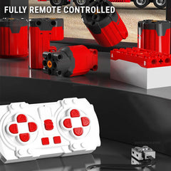 Remote Controlled Road Rescue Truck | Large Pneumatic Crane Trailer Wrecker(4915pcs)