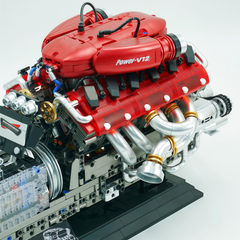 Large LaFerrari V12 Engine | Motorised Supercar Engine Model (2378 PCS)