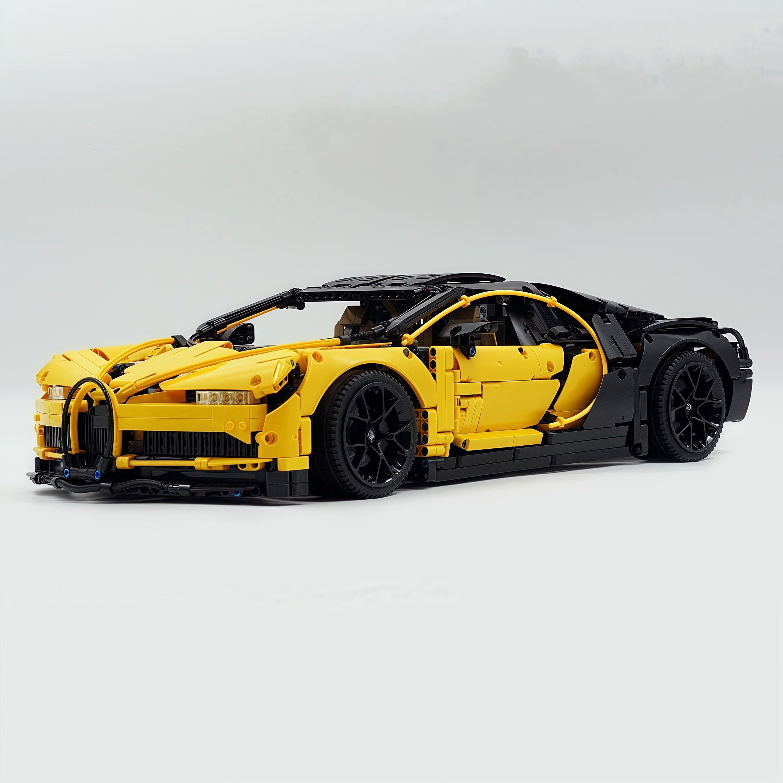 1: 8 Bugatti Chiron, Custom Modified Yellow+Black Edition (4031PCS)