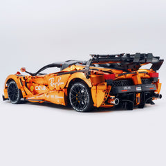 1: 8 LaFerrari FXXK EVO Custom Modified, Orange Gold Color Enamel Paint, Oversized Rear Wing (4739 Pcs)
