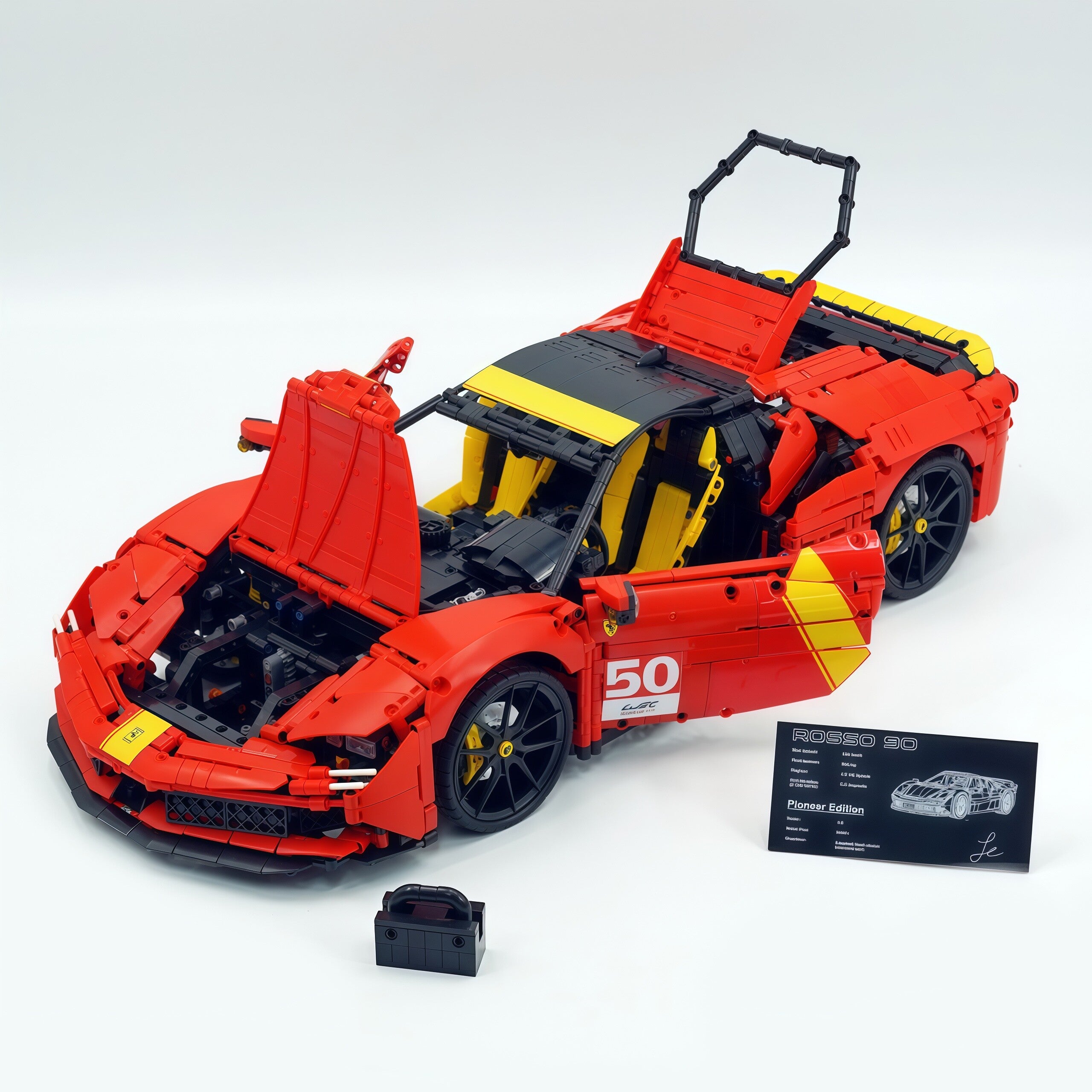 1:8 Ferrari SF90 Hypercar | Mechanical Linkage Version (3797 PCS) - BAV BRICK