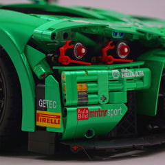1: 8 BMW M4 GT3 Building Set, Fully Detailed Simulation, Isle of Man Green Custom Edition (4556Pcs)