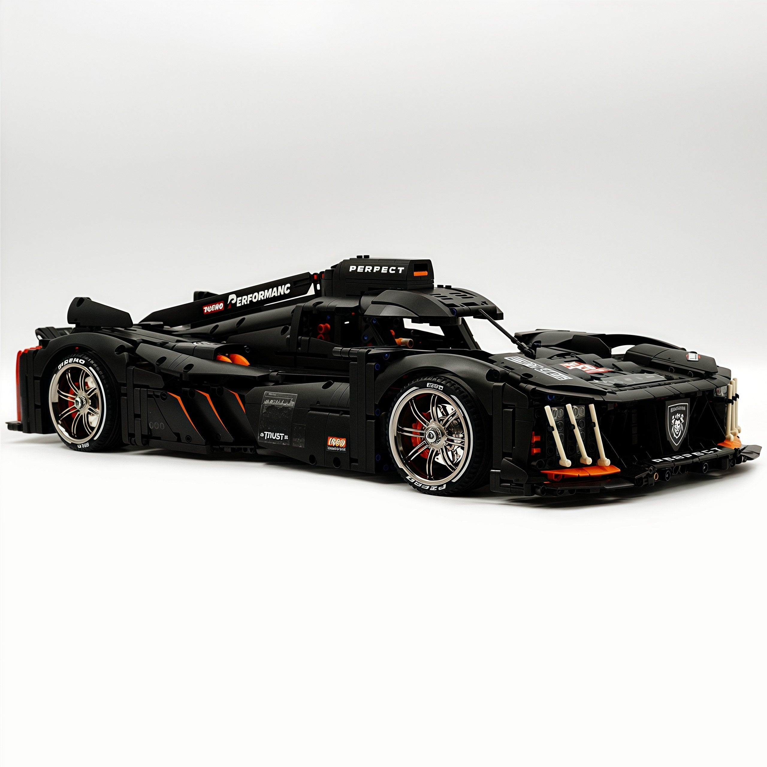1: 8 Peugeot Le Mans 9×8 RaceCar Building Sets with Remote Control, Dark Warrior Custom Edition (3746 Pcs)