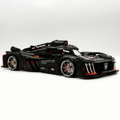 1: 8 Peugeot Le Mans 9×8 RaceCar Building Sets with Remote Control, Dark Warrior Custom Edition (3746 Pcs)