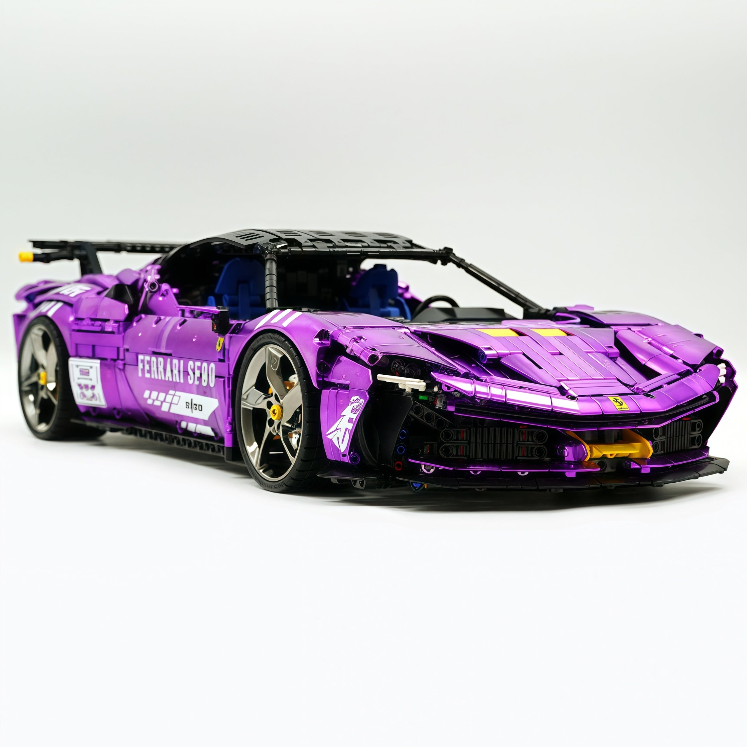1:8 Ferrari SF90XX Purple Plating Limited Color, The Ultimate Supercar, More Than 12 Features Restored(4100 Pcs)