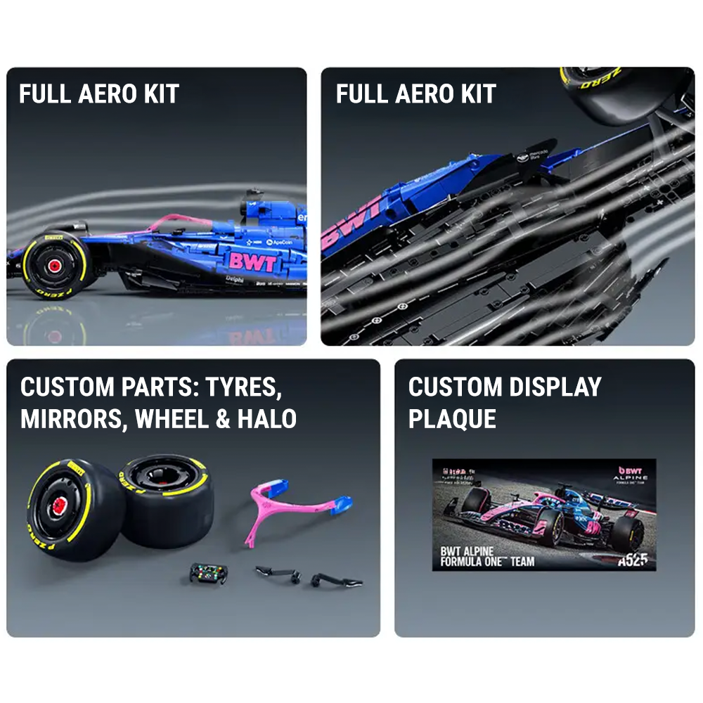 1:8 BWT Alpine Formula One Team Car | Official Licensed Grand Prix Machine | 2172 PCS - BAV BRICK