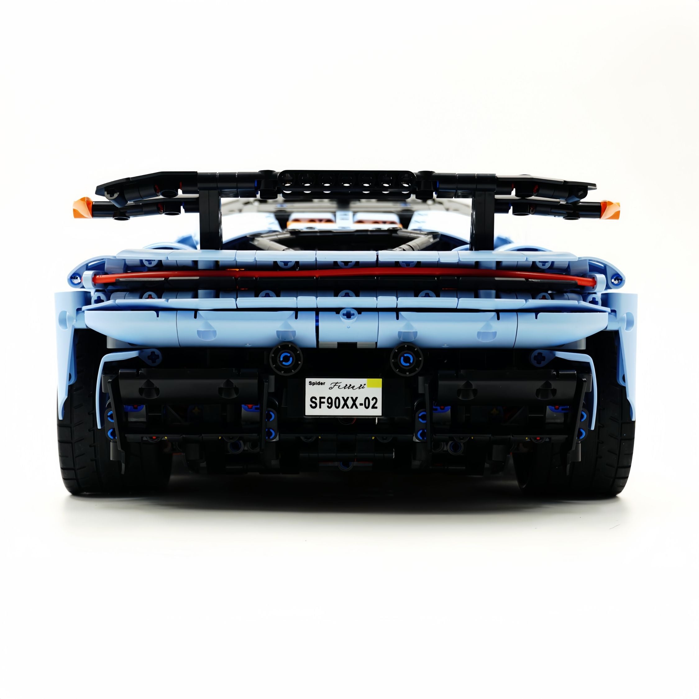 1:8 Ferrari SF90XX White Goddess, The Ultimate Supercar, More Than 12 Features Restored(4100 Pcs)