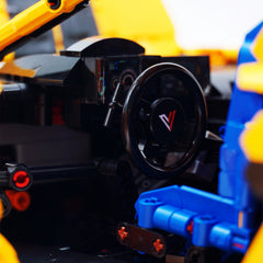 1: 8 juegos de construcción de superdeportivo Corvette C8 con control remoto, cola elevadora eléctrica, chasis elevador eléctrico, puerta eléctrica (3788 piezas)