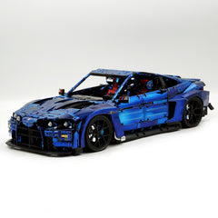 1: 8 BMW M4 GT3 Building Set, Fully Detailed Simulation, Electric Sapphire Blue Custom Edition (4556Pcs)