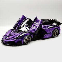 1: 8 LaFerrari FXXK EVO Custom Modified, peinture émaillée couleur améthyste rare, aileron arrière surdimensionné (4739 pièces)