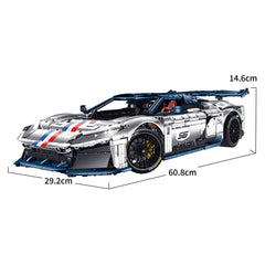 1:8 El Ferrari F80 definitivo | Hipercoche V6 del Cavallino Rampante a control remoto | Edición limitada plateada (3998 piezas)