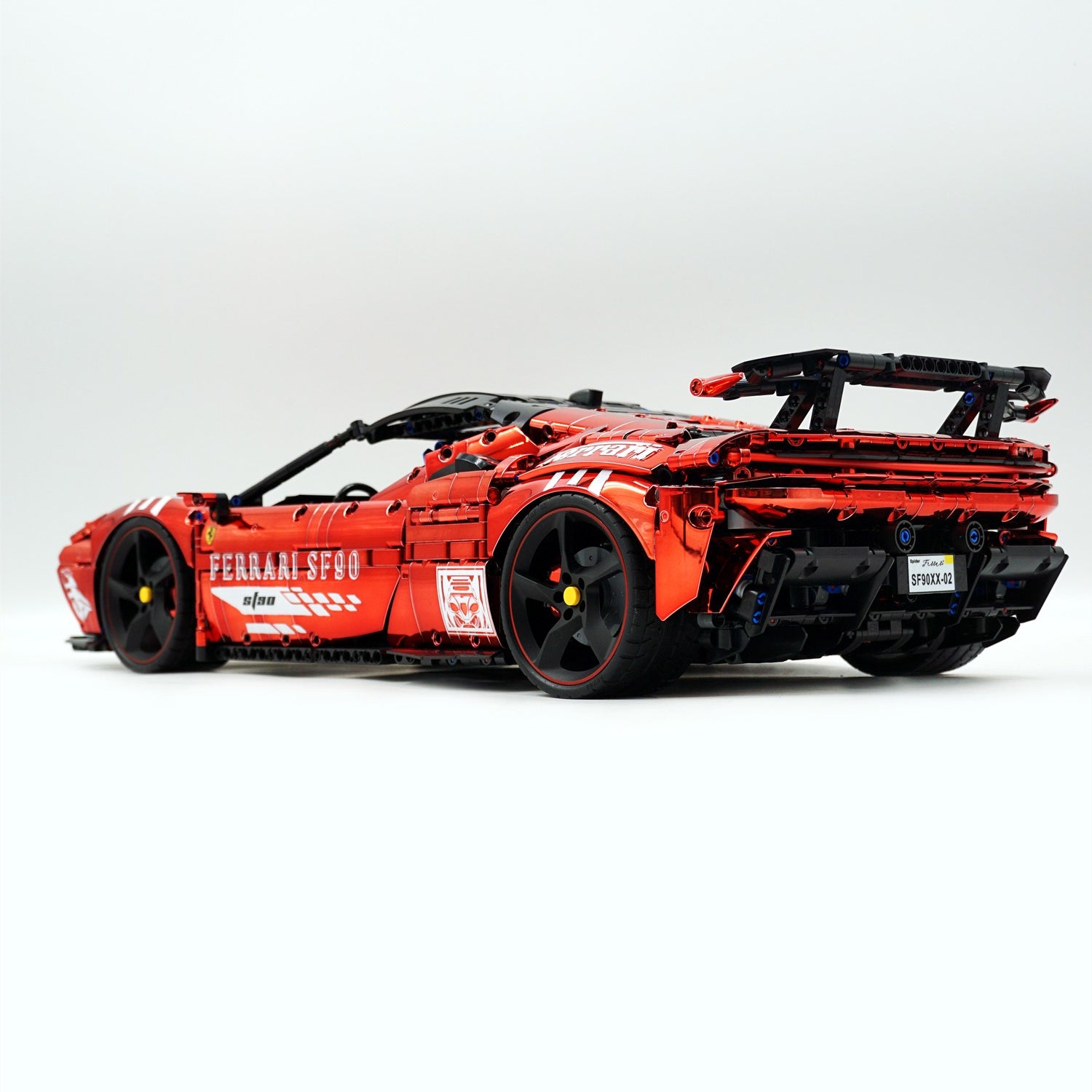 1:8 Ferrari SF90XX Red Plating Limited Color, The Ultimate Supercar, More Than 12 Features Restored(4100 Pcs)