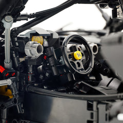 1: 8 LaFerrari FXXK EVO Custom Modified, Matte Black Paint, Oversized Rear Wing (4739 Pcs)